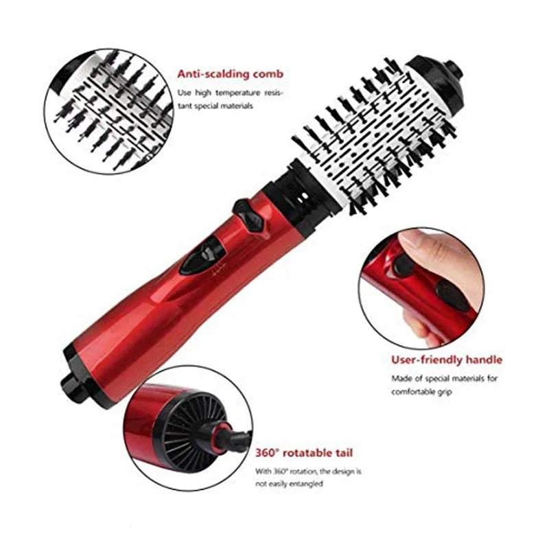 Hot Air Brush 2 Replaceable Head 360 Rotating