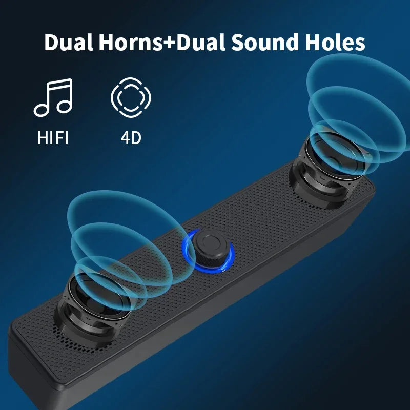 PC USB Soundbar Wired and Wireless