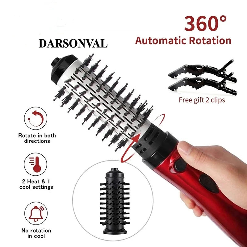 Hot Air Brush 2 Replaceable Head 360 Rotating
