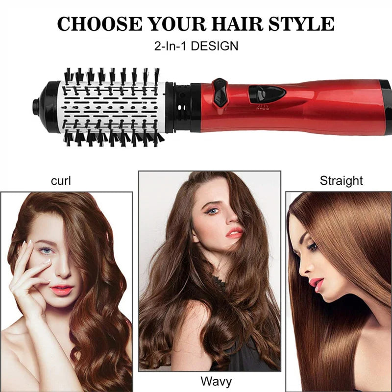 Hot Air Brush 2 Replaceable Head 360 Rotating