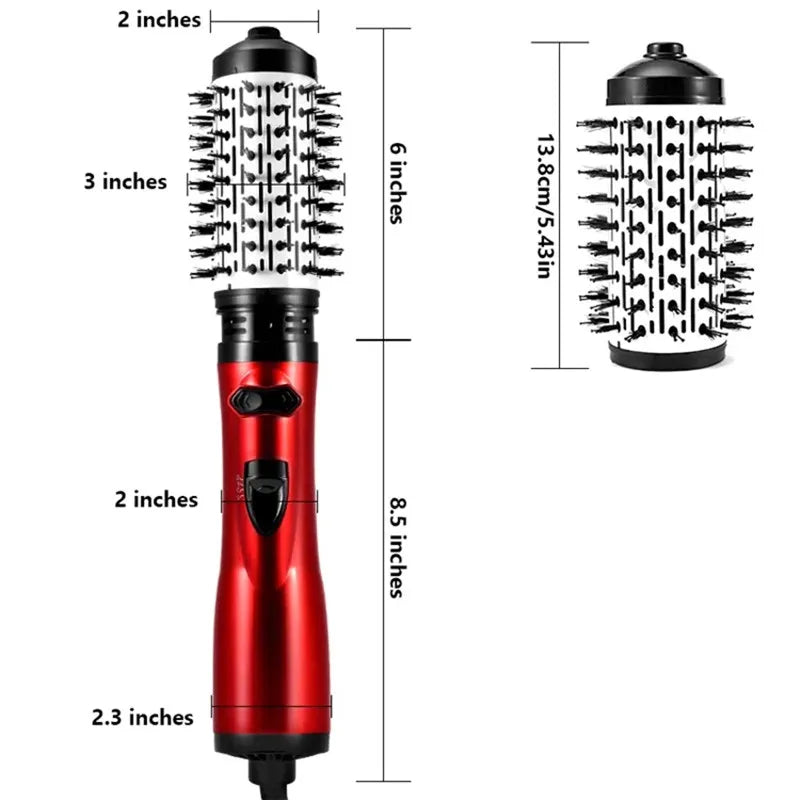Hot Air Brush 2 Replaceable Head 360 Rotating