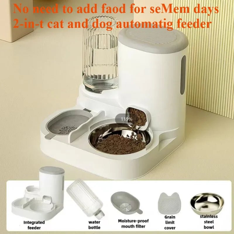 Cat bowl automatic feeder for pets - Fizu