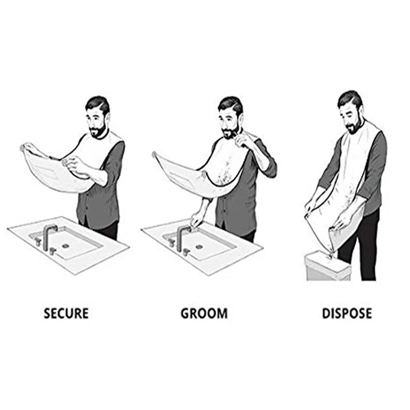 Male Shaving Apron Beard Catcher Cape - Fizu