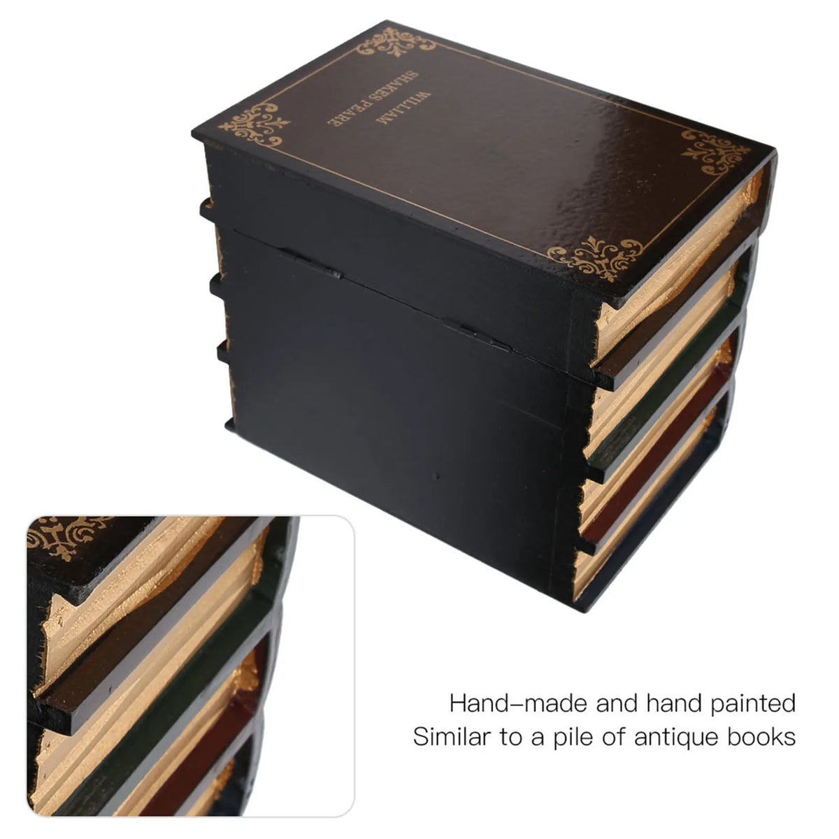 Antique Book-Shaped Jewelry Box