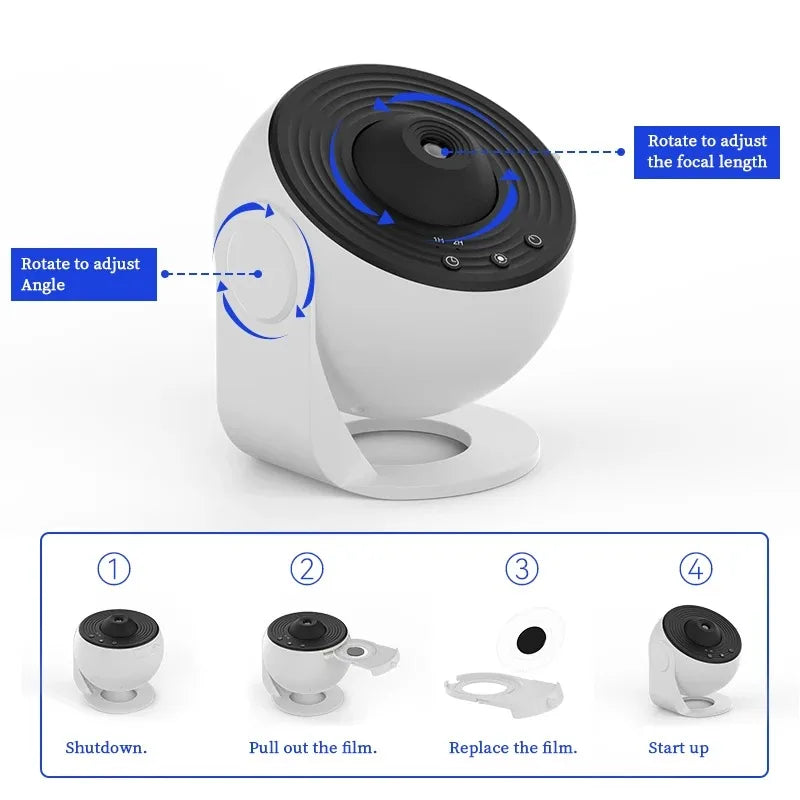 LED Night Light Galaxy Projector 360°