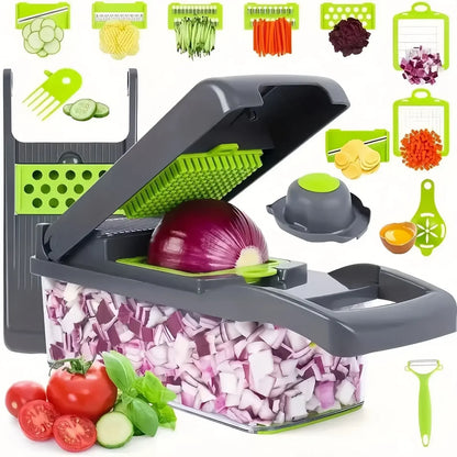 Multi-Blade Vegetable Chopper & Mandoline Slicer Set