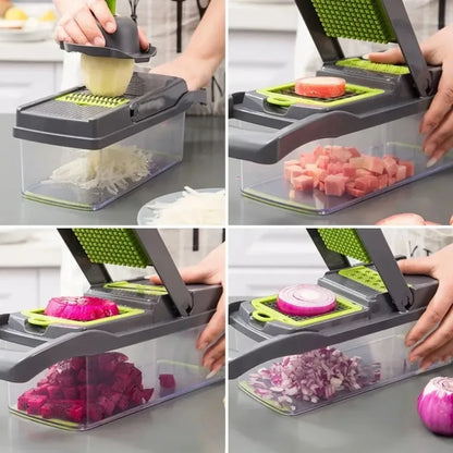 Multi-Blade Vegetable Chopper & Mandoline Slicer Set