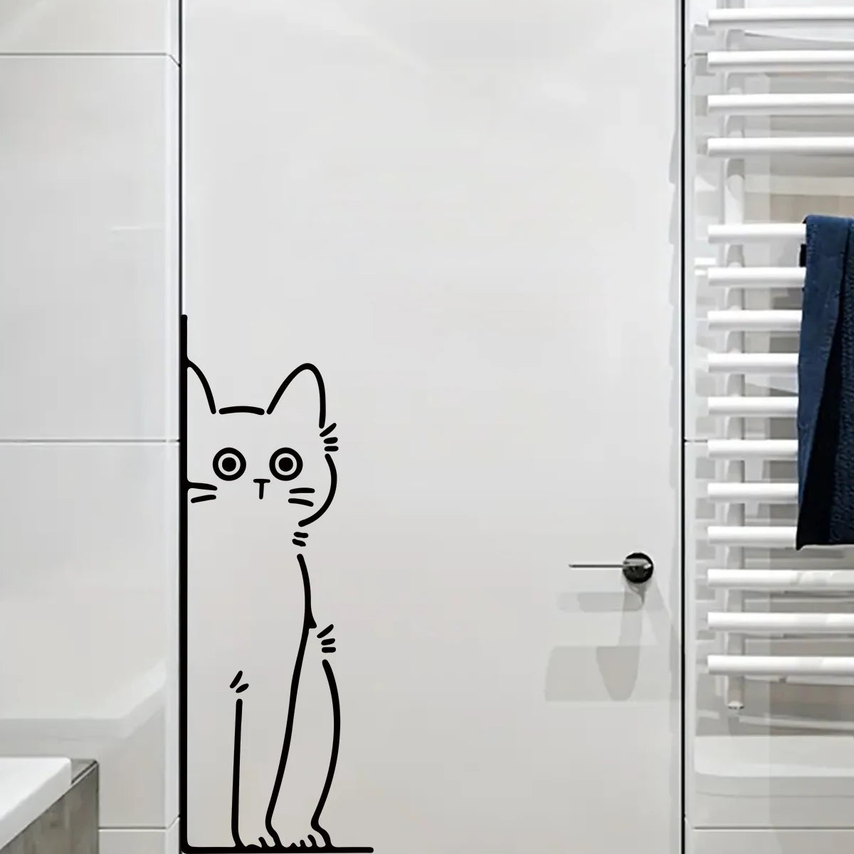 MeowDecor – Waterproof Black Cat Silhouette Wall Stickers