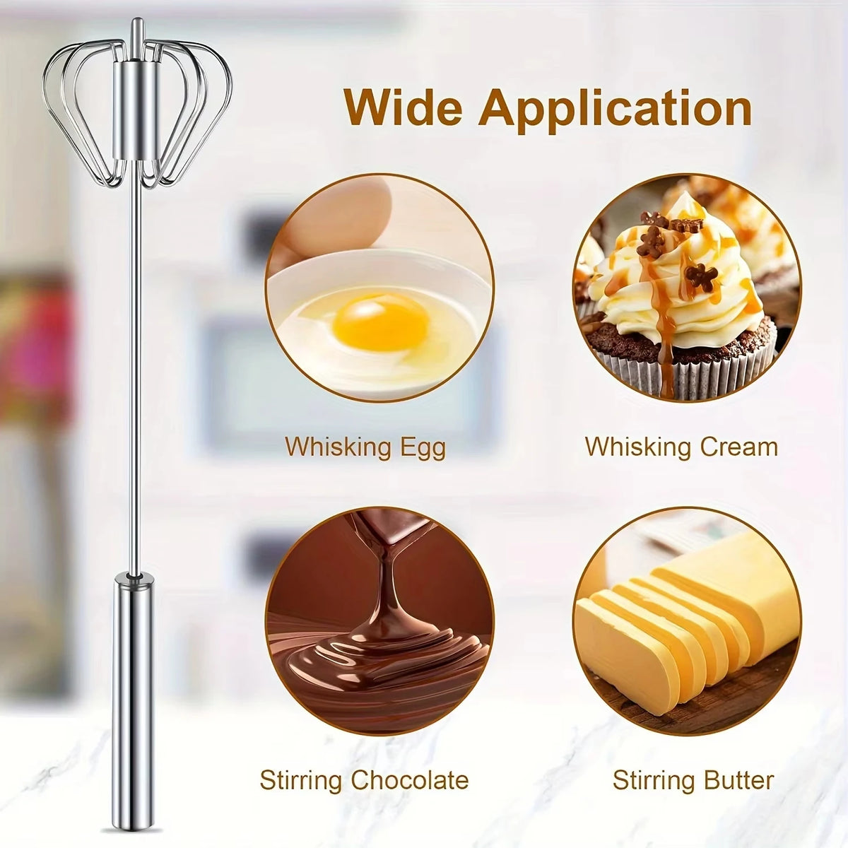 Semi Automatic Mixer Whisk Egg Beater