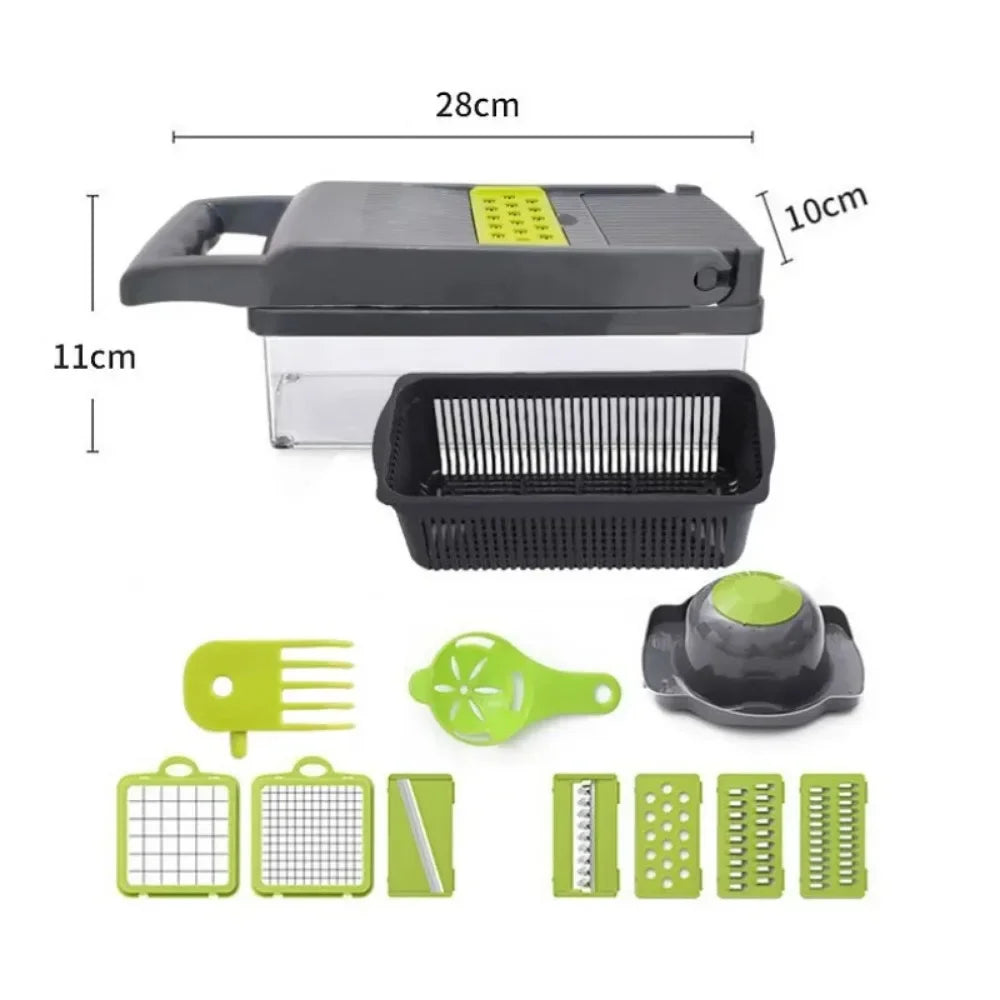 Multi-Blade Vegetable Chopper & Mandoline Slicer Set
