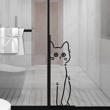 MeowDecor – Waterproof Black Cat Silhouette Wall Stickers