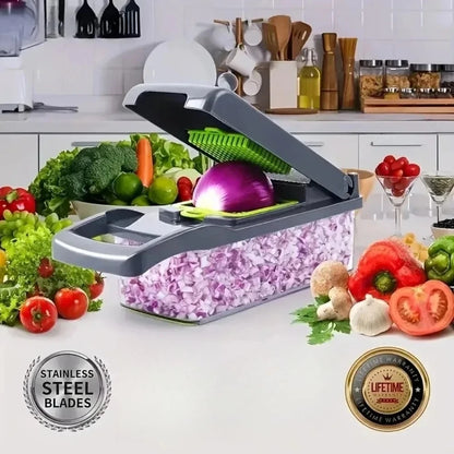 Multi-Blade Vegetable Chopper & Mandoline Slicer Set