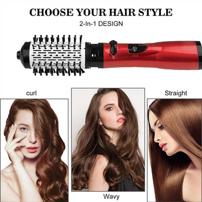 Hot Air Brush 2 Replaceable Head 360 Rotating