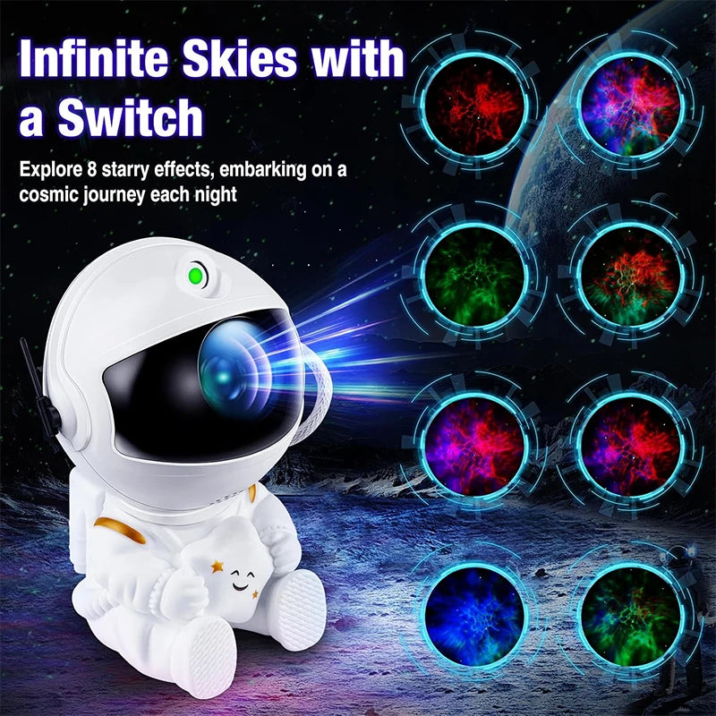 AstroGlow – Astronaut Galaxy & Star Projector Night Light