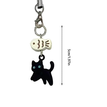 Black Cat Phone Charms