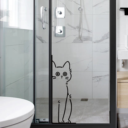 MeowDecor – Waterproof Black Cat Silhouette Wall Stickers