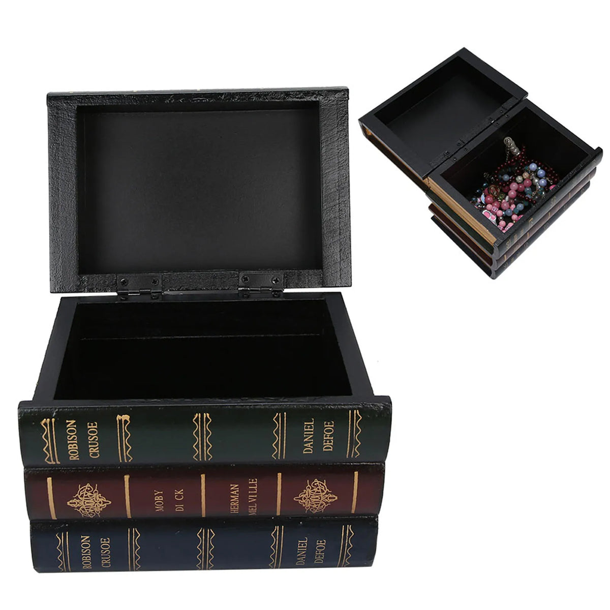 Antique Book-Shaped Jewelry Box