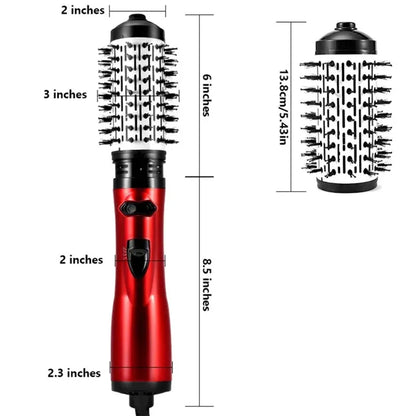 Hot Air Brush 2 Replaceable Head 360 Rotating