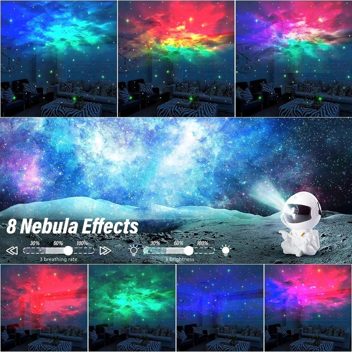 Astronaut Space Projector Kid Star Projector Galaxy Night Light - Fizu