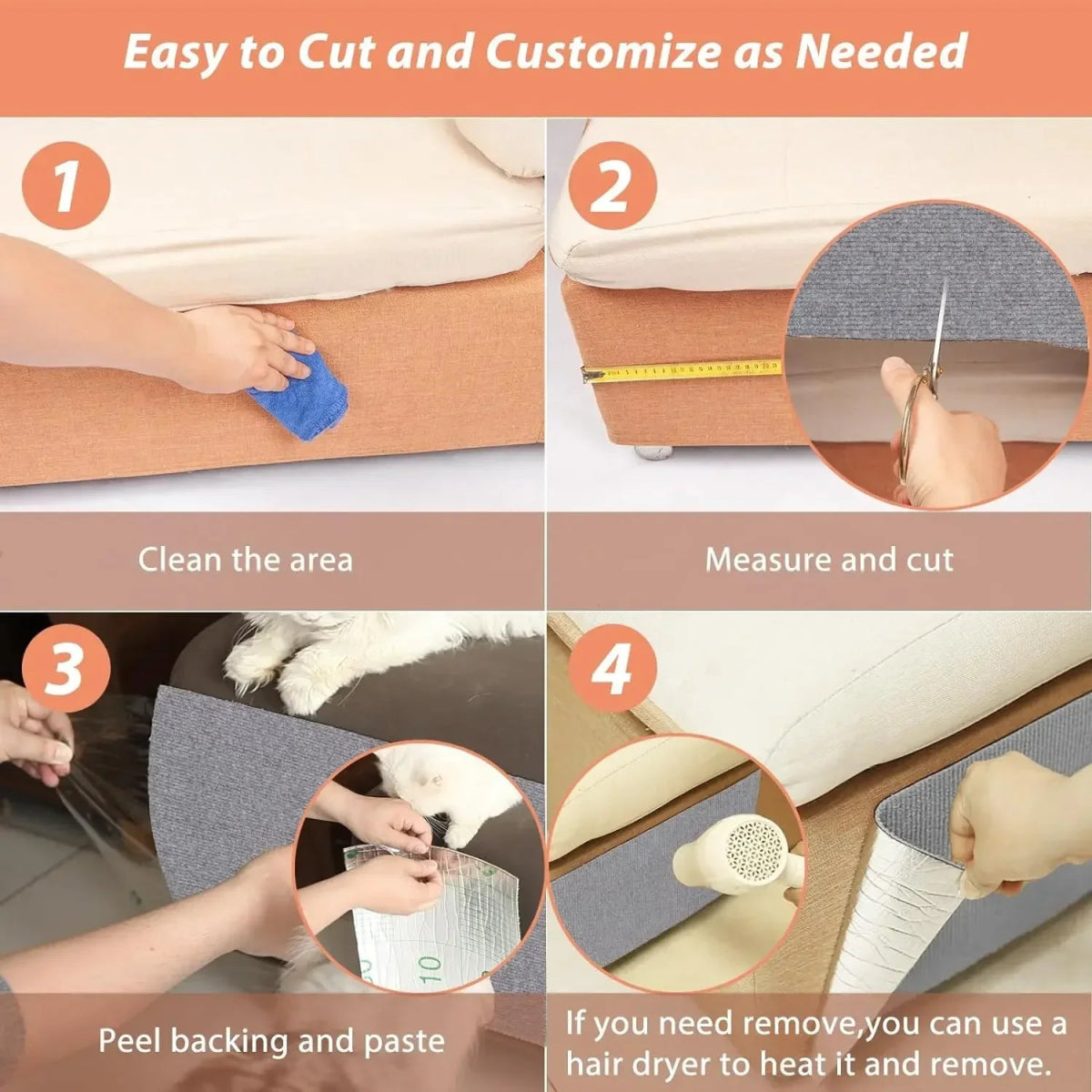 Self - Adhesive Scratching Mat Cat - Fizu